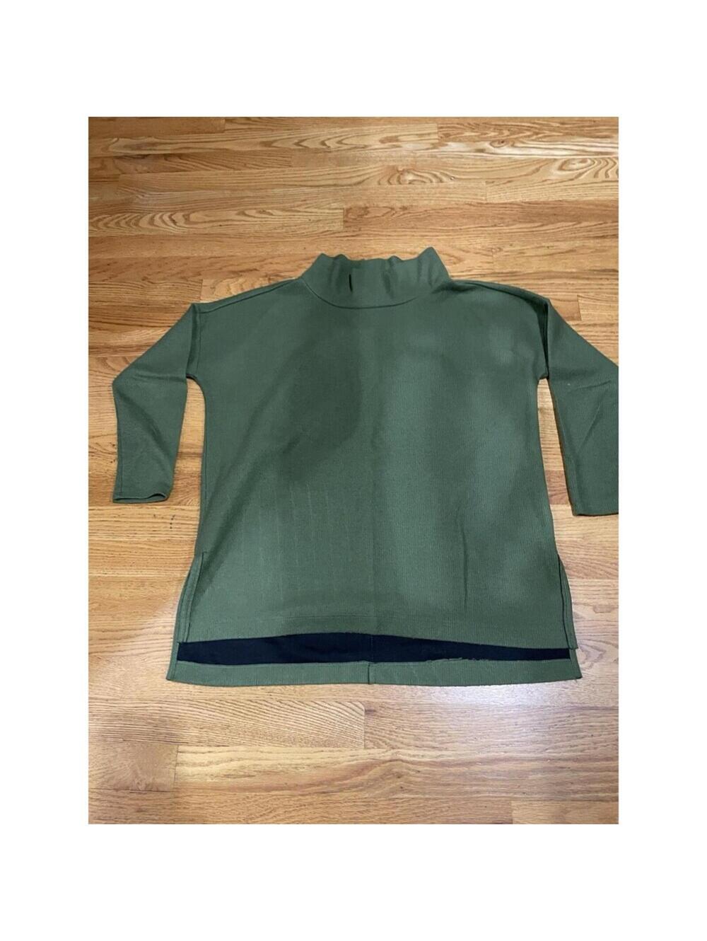 Anthropologie Women's Green Sweater Pullover S Small Long Sleeve Crew Neck Soft
